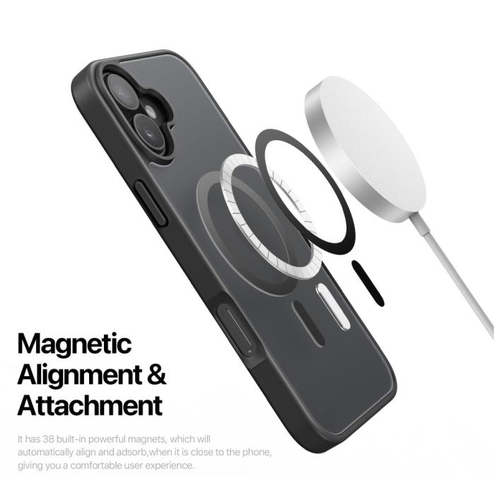 Bild 5, DUX DUCIS DUX DUCIS iPhone 16 Skal MagSafe Yind Series Matt Svart - Teknikhallen.se