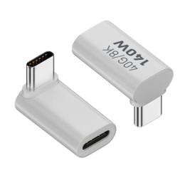  140W USB 3.1 USB-C Hane till USB-C Hona Adapter 8K 40Gbps Vit - Teknikhallen.se