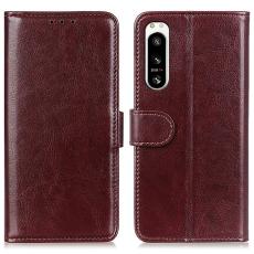  Sony Xperia 5 IV Fodral Crazy Horse L&auml;der Brun - Teknikhallen.se