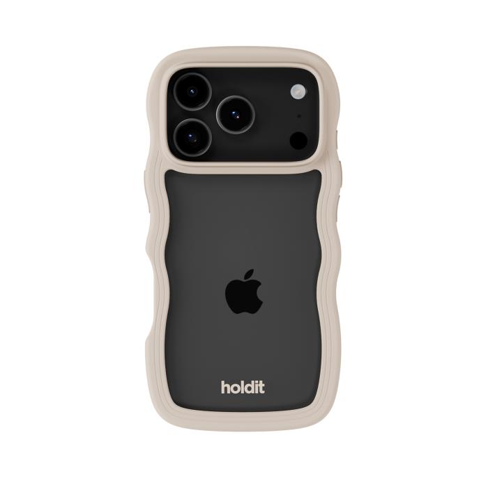 Bild 2, holdit holdit iPhone 17 Pro Mobilskal Wavy Light Beige/Transparent - Teknikhallen.se