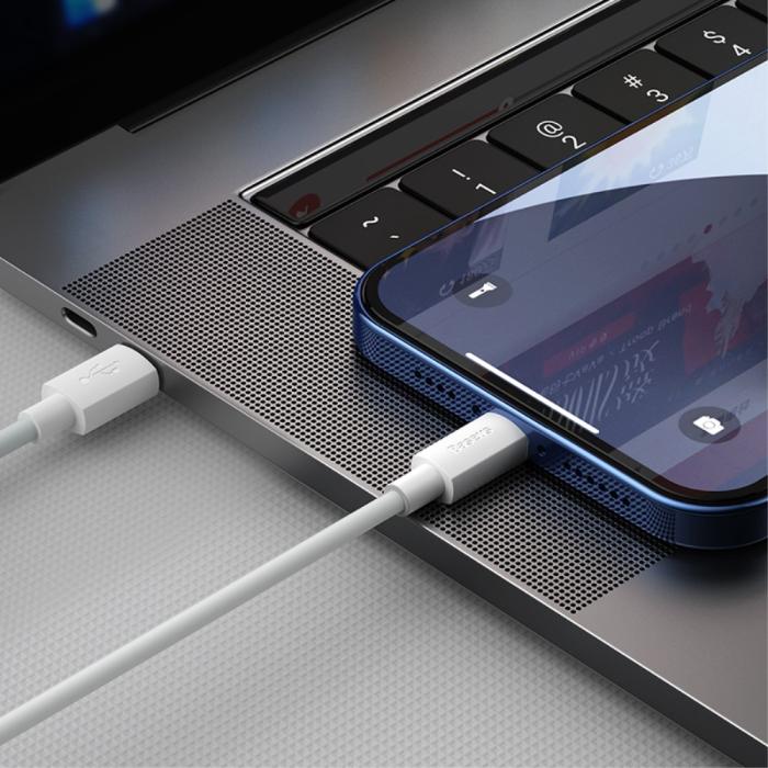 Bild 3, BASEUS 2-PACK BASEUS Wisdom 1.5m 20W Type-C - Lightning Kabel - Vit - Teknikhallen.se