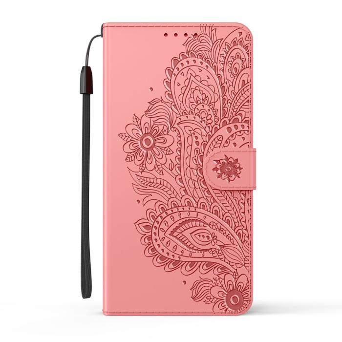 Bild 2,  iPhone 13 Pro - Flower Mandala Läder Fodral - Roséguld - Teknikhallen.se