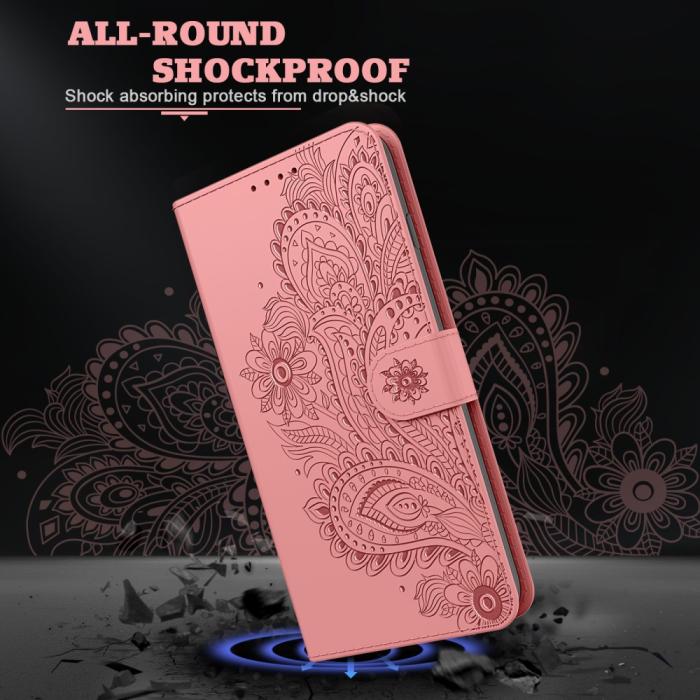 Bild 6,  iPhone 13 Pro - Flower Mandala Läder Fodral - Roséguld - Teknikhallen.se