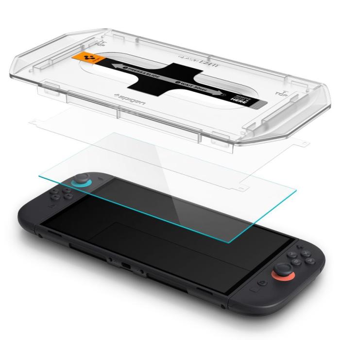 Bild 2, Spigen Spigen Nintendo Switch 2 2-PACK Skärmskydd GLAS.tR 