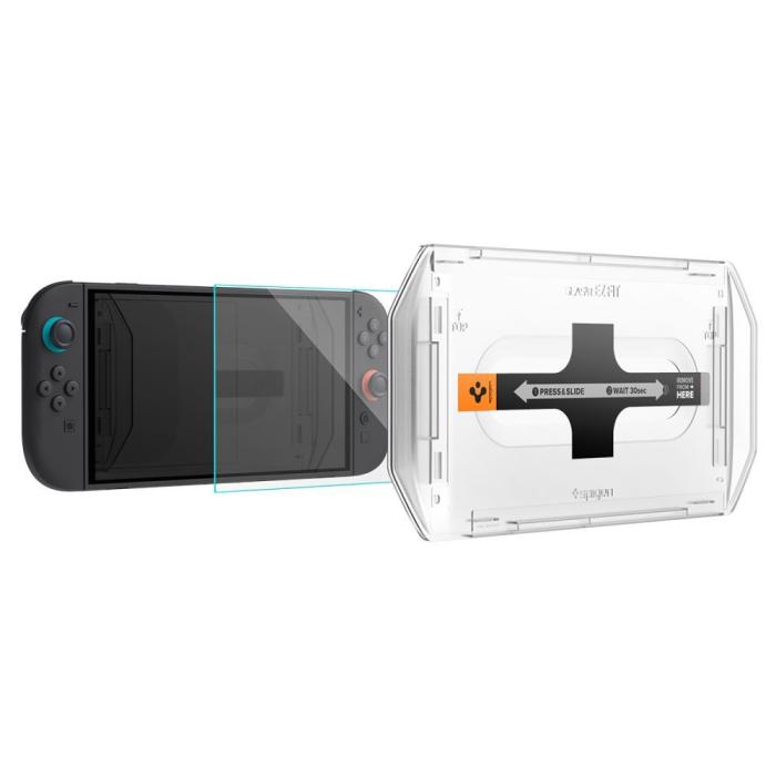 Bild 4, Spigen Spigen Nintendo Switch 2 2-PACK Skärmskydd GLAS.tR 