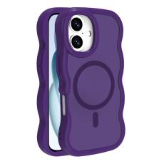  iPhone 16 Plus Skal MagSafe Wavy Matt Lila - Teknikhallen.se