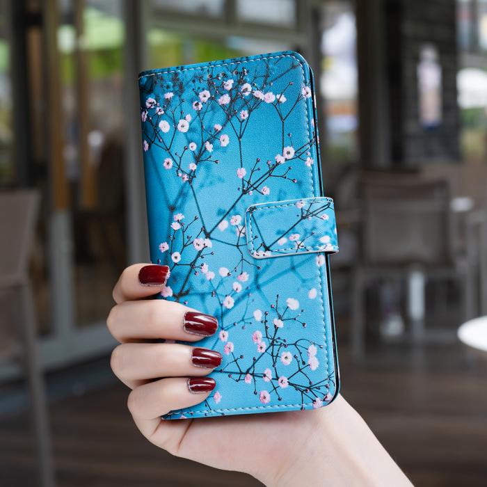 Bild 5,  Xiaomi 17T Pro Fodral Läder Plommonblomma Blå - Teknikhallen.se