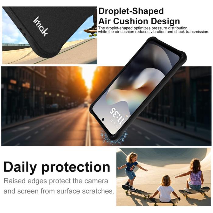 Bild 4, IMAK IMAK Motorola Moto G56 5G Skal Airbag Shockproof Svart - Teknikhallen.se