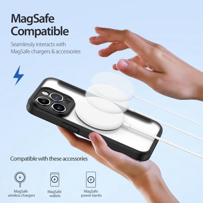 Bild 3, DUX DUCIS DUX DUCIS iPhone 14 Pro Fodral MagSafe Skin X Pro Svart - Teknikhallen.se