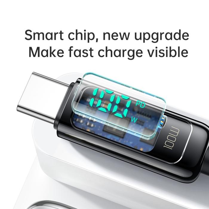 Bild 4, MCDODO Mcdodo 100W 1.2m USB-C - USB-C Snabbladdningskabel Svart - Teknikhallen.se