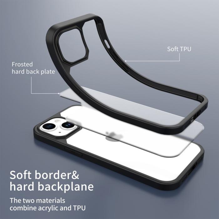 Bild 6, LEEU DESIGN LEEU DESIGN iPhone 15 Skal Hybrid Matt Svart - Teknikhallen.se