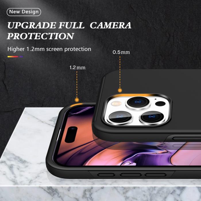 Bild 5,  iPhone 16 Pro Skal Med Ringhållare Kickstand Svart - Teknikhallen.se