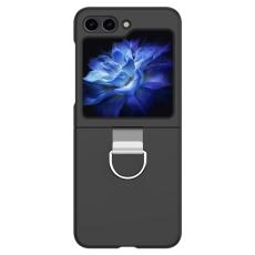  Galaxy Z Flip 6 / 7 FE Skal Skin Touch Ringh&aring;llare Svart - Teknikhallen.se