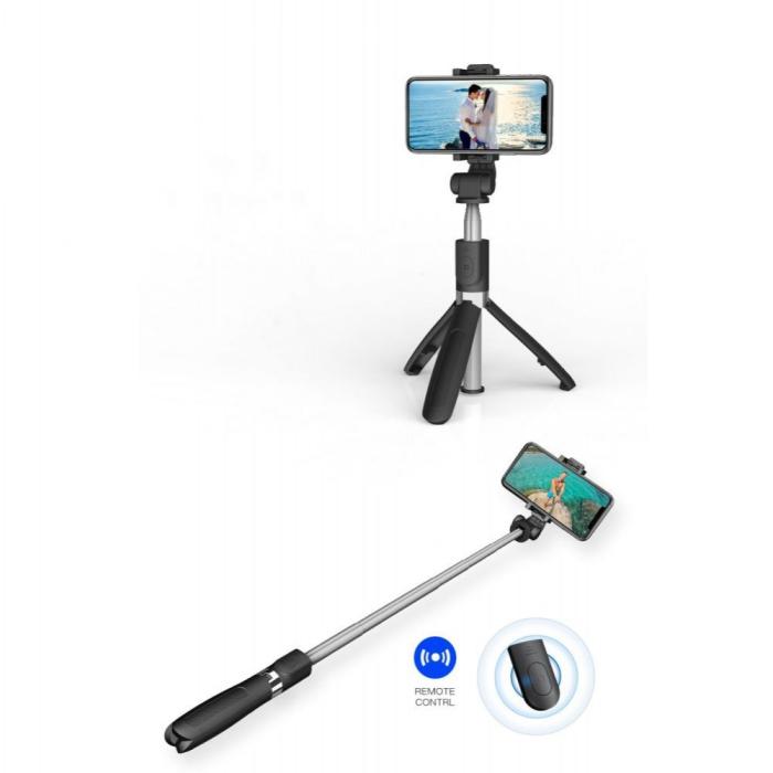 Bild 6, Tech-Protect Tech-Protect Selfie Stick Tripod Trådlös Svart - Teknikhallen.se