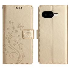  Google Pixel 10a Fodral Med Blommigt Tryck Guld - Teknikhallen.se