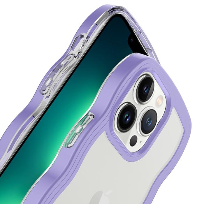 Bild 6,  iPhone 15 Pro Skal Wavy Hybrid Transparent/Grön - Teknikhallen.se