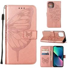  iPhone 14 Fodral Tryckt Fj&auml;ril Ros&eacute;guld - Teknikhallen.se