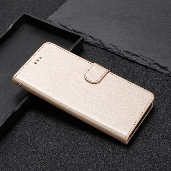 Bild 6,  iPhone 15 Plus Fodral Silk Textur Med Snodd Guld - Teknikhallen.se