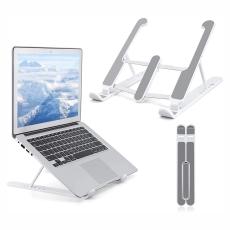  Vikbart Laptop Stativ, Justerbar H&ouml;jd Vit - Teknikhallen.se