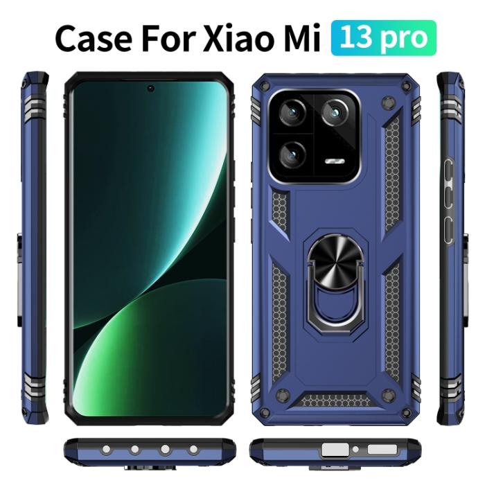 Bild 2,  Xiaomi 13 Pro 5G Skal Ring Armor Blå - Teknikhallen.se