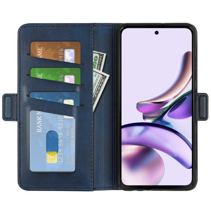 Bild 4,  Motorola Moto E13 Fodral Magnetisk Stängning Blå - Teknikhallen.se