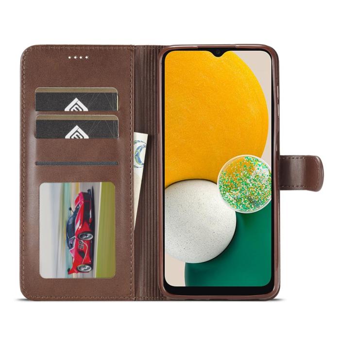 Bild 4, LC.IMEEKE LC.IMEEKE Samsung Galaxy A04s / A13 5G Fodral Läder Brun - Teknikhallen.se