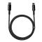 BASEUS Baseus Tungsten 1m 20W PD USB-C - Lightning Flätad Nylon Kabel - Svart - Teknikhallen.se