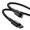 BASEUS Baseus Tungsten 1m 20W PD USB-C - Lightning Flätad Nylon Kabel - Svart - Teknikhallen.se