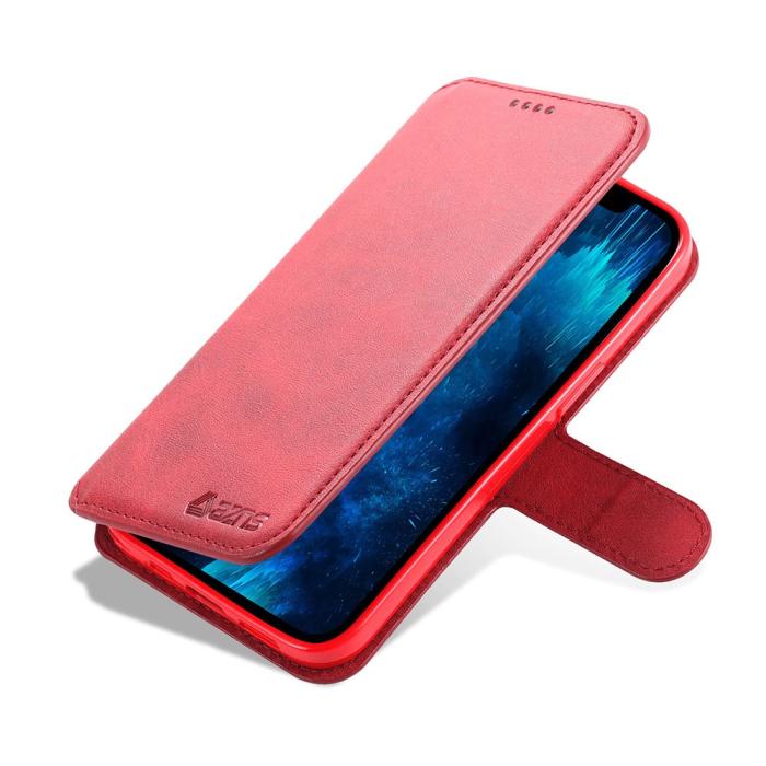Bild 4, AZNS iPhone 13 Pro - AZNS Läder Fodral - Röd - Teknikhallen.se