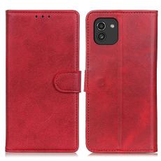  Samsung Galaxy A03 Fodral Solid L&auml;der R&ouml;d - Teknikhallen.se