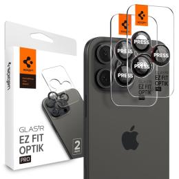 Spigen Spigen iPhone 16/15/14 Pro/Pro Max 2-PACK Linsskydd Optik GLAS.tR - Teknikhallen.se