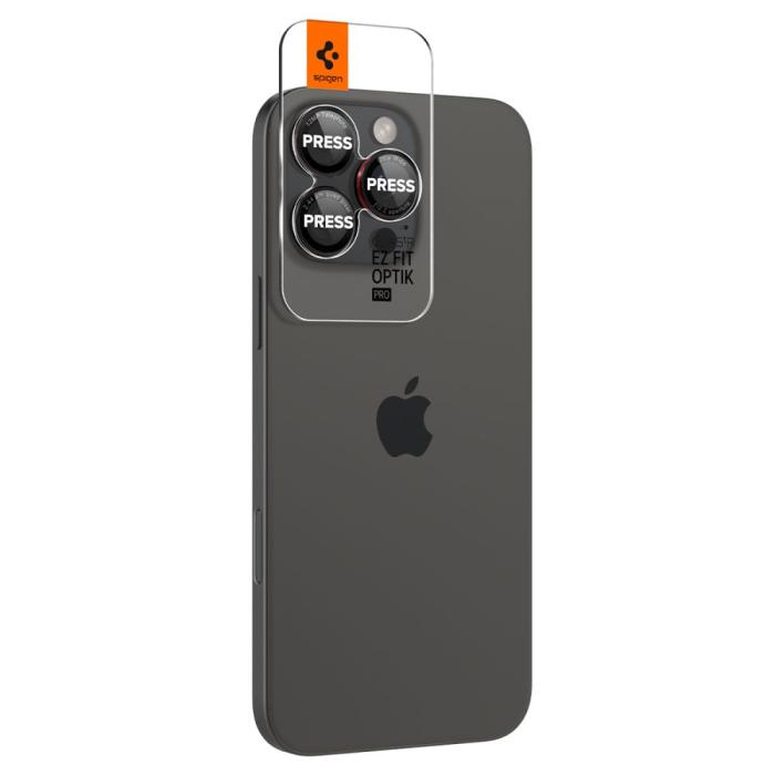 Bild 4, Spigen Spigen iPhone 16/15/14 Pro/Pro Max 2-PACK Linsskydd Optik GLAS.tR - Teknikhallen.se