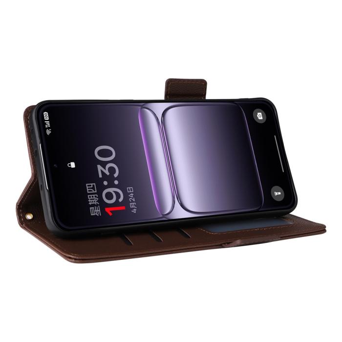 Bild 3,  OnePlus Nord 5 5G Fodral Litchi Läder Brun - Teknikhallen.se