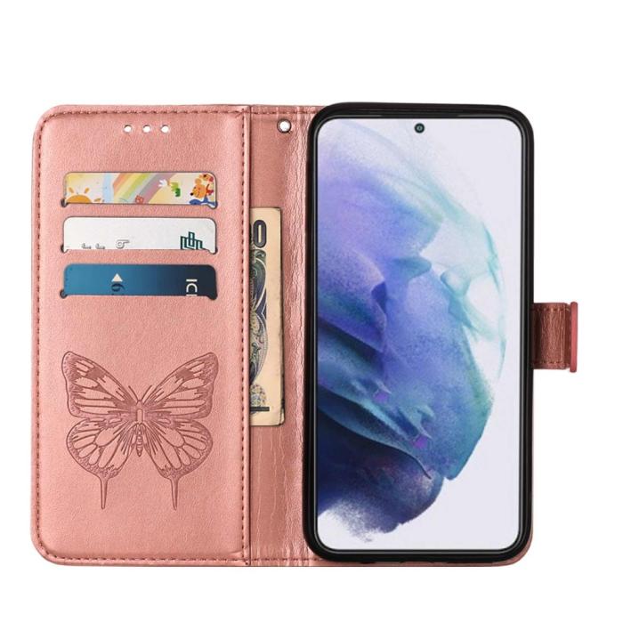 Bild 2,  Samsung Galaxy S23 Plus Fodral Fjäril Roséguld - Teknikhallen.se
