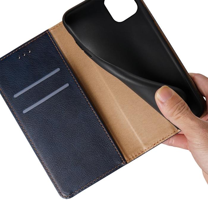 Bild 2,  Xiaomi Redmi 9C Fodral Flip Läder Svart - Teknikhallen.se