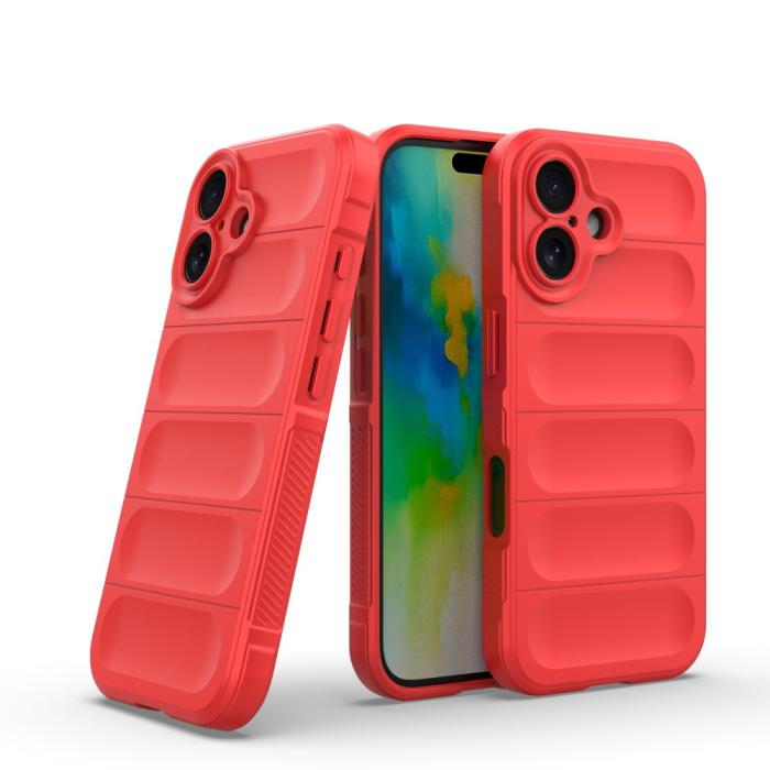 Bild 2,  iPhone 16 Plus Skal Magic Shield Röd - Teknikhallen.se