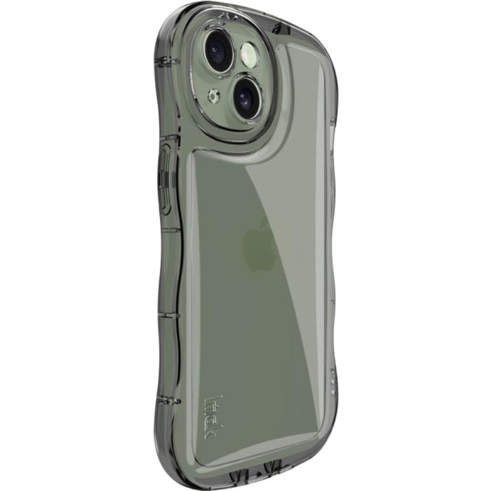 Bild 4, IMAK IMAK iPhone 15 Skal Wavy TPU Tonad Svart - Teknikhallen.se