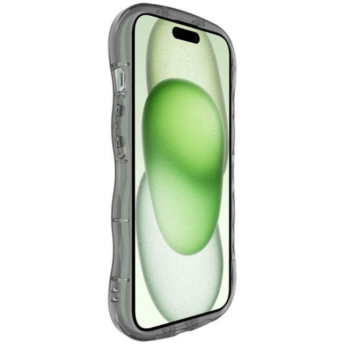 Bild 5, IMAK IMAK iPhone 15 Skal Wavy TPU Tonad Svart - Teknikhallen.se