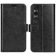  Sony Xperia 1 VI Fodral Crazy Horse L&auml;der Svart - Teknikhallen.se