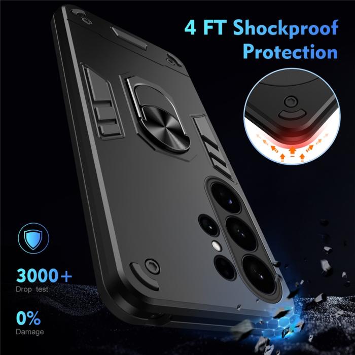Bild 4,  Samsung Galaxy S26 Ultra Skal Ring Hybrid Armor Svart - Teknikhallen.se