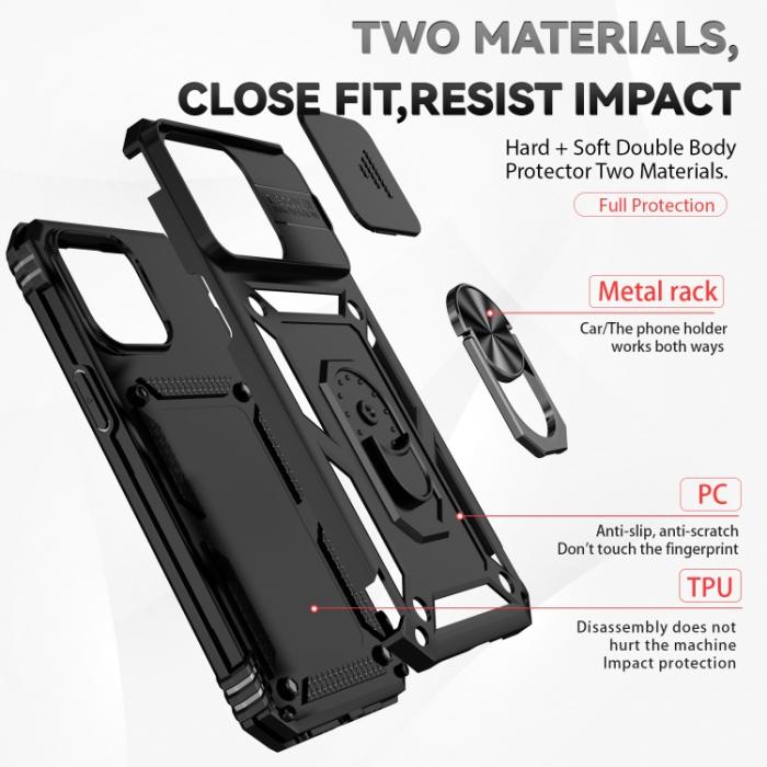 Bild 3,  iPhone 15 Pro Max Skal CamShield Armor Ring Svart - Teknikhallen.se