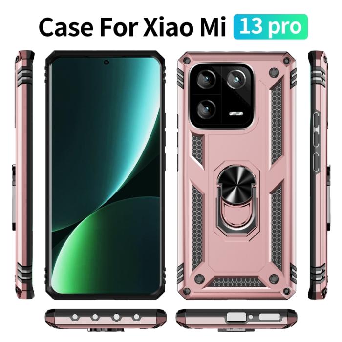 Bild 2,  Xiaomi 13 Pro 5G Skal Ring Armor Roséguld - Teknikhallen.se