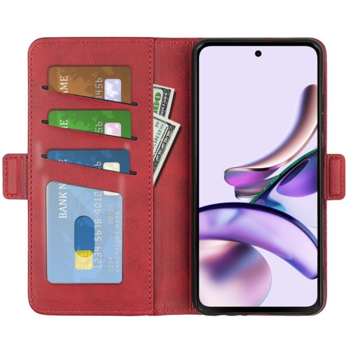Bild 4,  Motorola Moto E13 Fodral Magnetisk Stängning Röd - Teknikhallen.se