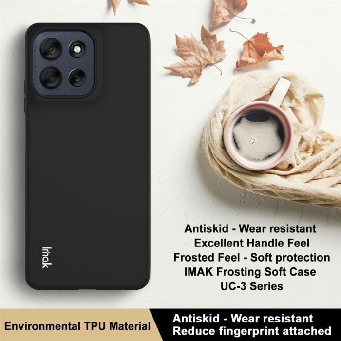 Bild 3, IMAK IMAK Motorola Moto G56 5G Skal Soft TPU Matt Svart - Teknikhallen.se