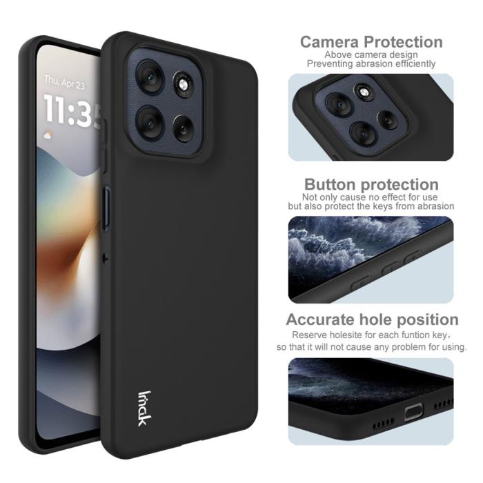 Bild 4, IMAK IMAK Motorola Moto G56 5G Skal Soft TPU Matt Svart - Teknikhallen.se