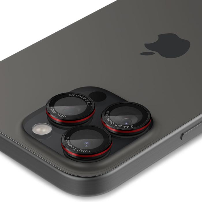 Bild 6, Spigen Spigen iPhone 16/15/14 Pro/Pro Max 2-PACK Linsskydd Optik GLAS.tR - Teknikhallen.se