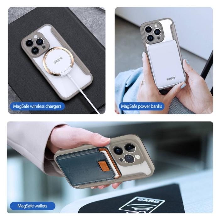 Bild 5, DUX DUCIS DUX DUCIS iPhone 14 Pro Fodral MagSafe Skin X Pro Khaki - Teknikhallen.se