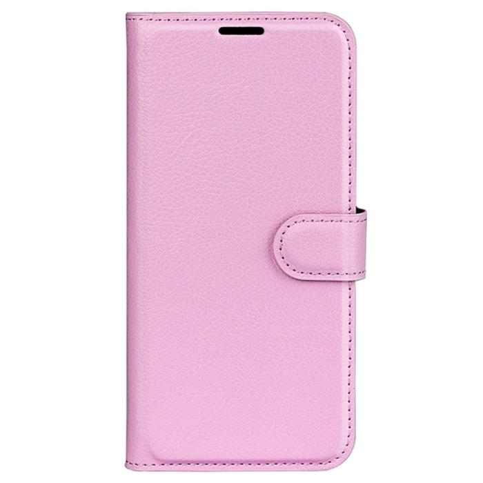 Bild 5,  Samsung Galaxy A35 5G Fodral Läder Litchi Ljus Rosa - Teknikhallen.se