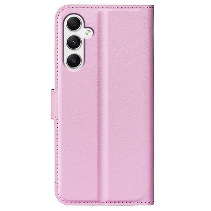 Bild 6,  Samsung Galaxy A35 5G Fodral Läder Litchi Ljus Rosa - Teknikhallen.se