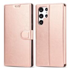  Samsung Galaxy S22 Ultra Fodral Retro Matt L&auml;der Ros&eacute;guld - Teknikhallen.se